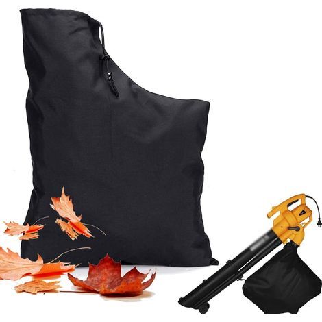 Accessoires pour aspirateur souffleur 1 pièce Sac de collecte sous vide pour souffleur de feuilles 63 x 45 cm Sac de collecte de remplacement pour souffleur de feuilles Oxford étanche (noir) (1/4)