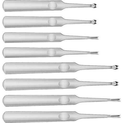 Set tools in leather of 8 pieces in shape of V in shape of U in shape of U tool to hand of base in stainless steel for the work of sculpture (4 style)- (1/5)