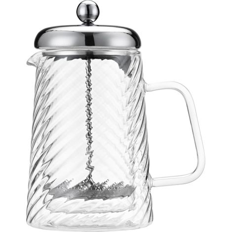Cafetière Rotolo 8 tasses, double paroi isolée, verre et acier inoxydable (1/5)
