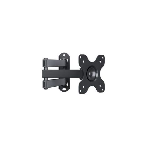 Support mural TV pour moniteur PC universel pivotant et inclinable pour moniteurs plats/incurvés de 13 à 30" et téléviseurs jusqu'à 15 kg, 75 x 75/100 x 100 mm