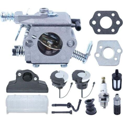 Kit Carburateur Compatible Tronçonneuses STIHL 021 023 025 MS Pièces Joint Bougie Bouchon Réservoir 13 en 1 (1/5)