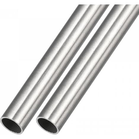 Sourcing Map - Lot de 2 tubes droits en acier inoxydable 304 pour l'ameublement et la machinerie -