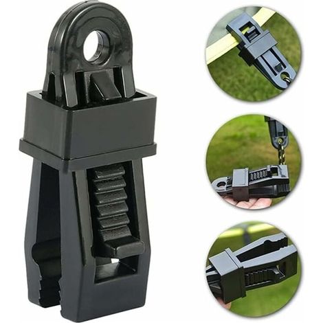 Pack of 12 Heavy-Duty Tarp Clips for Outdoor Tent Awnings, Outdoor Tent Clips for Securing Tarps, Car Sunshades, Swimming Pools (1/5)