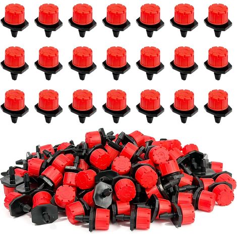Confezione da 100 gocciolatori regolabili – microgocciolatori da 6,35 mm (1/4") per sistemi di irrigazione (1/5)