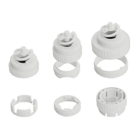 Kit 6 adaptateurs Smart TRV Danfoss RA, RAVL, RAV, M28x1,5, Caleffi, Giacomini - Delta Dore 6200282
