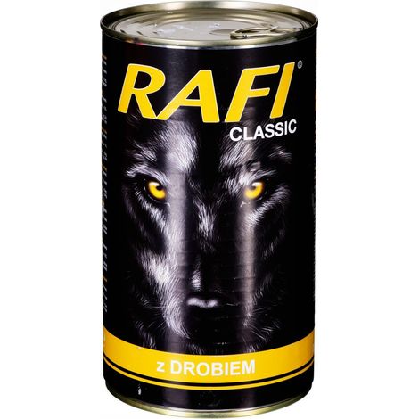 Cibo umido per cani Rafi con pollame 1240 g (1/2)