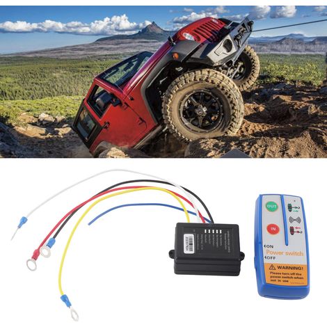 Relais de treuil électrique 12 V, système de commande de treuil sans fil, contrôleur de treuil tout-terrain adapté aux camions, VTT et SUV (livré avec batterie) (1/5)