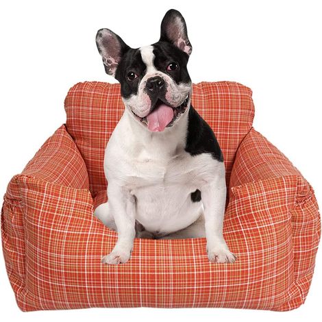 MINKUROW Seggiolino Auto per Cani di Piccola Taglia,Seggiolino Auto per Cani 2 in 1,Lavabile e Rimovibile,Seggiolino Auto per Cani con Cintura di Sicurezza,Borsa Portaoggetti,Robusta Cuccia per Cani R (1/3)