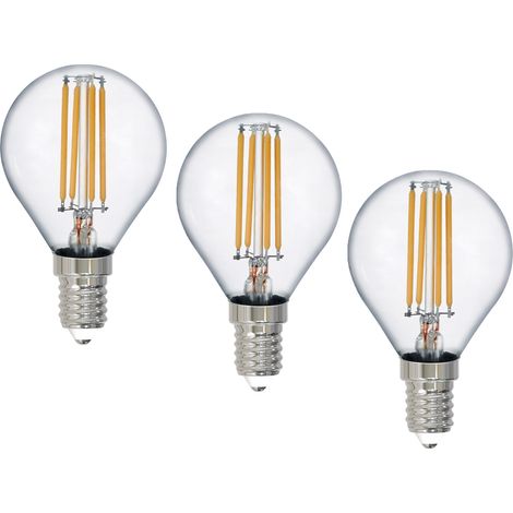 E14 Filament LED 3Stk. - 2 Watt, 250 Lumen, warmweiß, Ø 4cm - nicht dimmbar