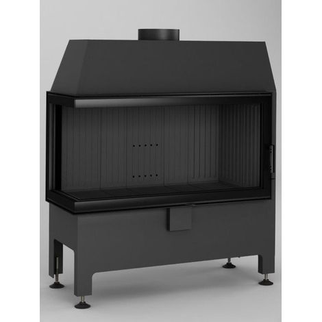 Estufa de leña de esquina Heatro 81L/P negro- 92cm - Ángulo: Izquierdo