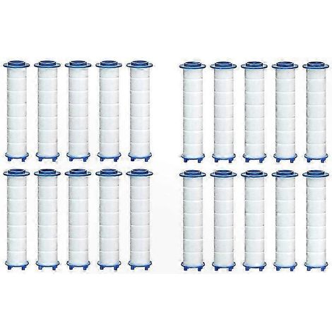 Lot de 20 cartouches de rechange pour filtre de douche anti-calcaire - Cartouches filtrantes haute performance pour l'élimination du chlore (1/5)