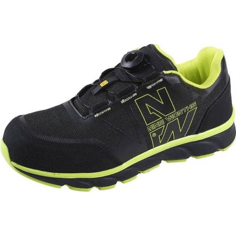 Chaussures de Sécurité Basses Nurmi - Taille 48 - Noir/Jaune Fluo - Résistant et Confortable - D-Work