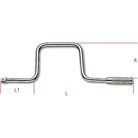 Beta 920/46 - Quadro maschio 1/2" con manovella cromato (1/3)