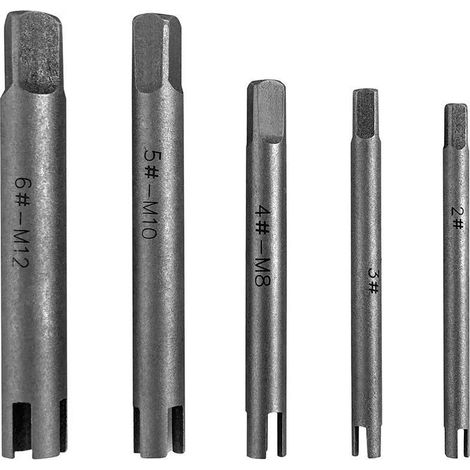 Gewindebohrer-Auszieher, Schraubenauszieher, Stahl, abgenutzte Schraube, 5-teiliges Gewindebohrer-Auszieher-Set (1/5)