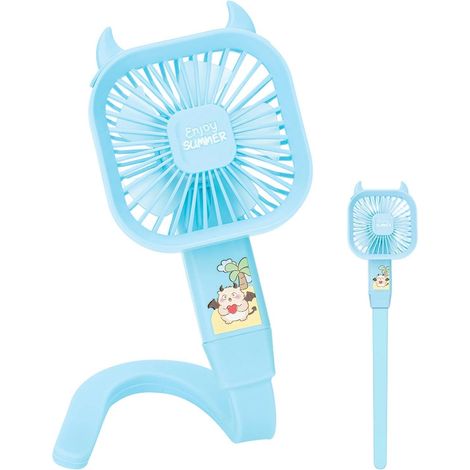 Ventilateur portable pour poussette, dispositif refroidissant pliable silicone à 3 vitesses, ventilateur individuel adapté à siège auto, vélo, moto, trottinette et banquette (1/5)