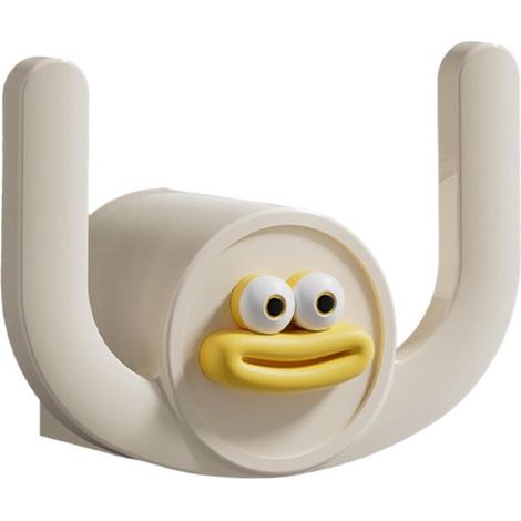 Porte-chaussons - Rangement pour salle de bain - Design compact - 9,5 x 7 x 4,5 cm - Blanc (1/5)