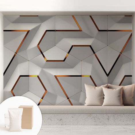 Carta Da Parati Non Tessuto - Di Alta Qualità Per Il Soggiorno La Cucina - Tendenze Moderne - Vlies Ecologico Modelli tridimensionali 208x146 cm (1/5)