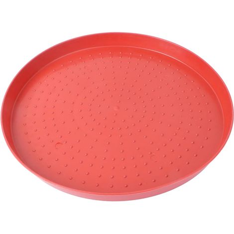 2 Pièces Assiette de Poulet Plateaux de Nourriture mangeoire à Poulet Plateaux d'alimentation de volaille équipement d'alimentation de volaille Poule Plastique Rouge (1/5)
