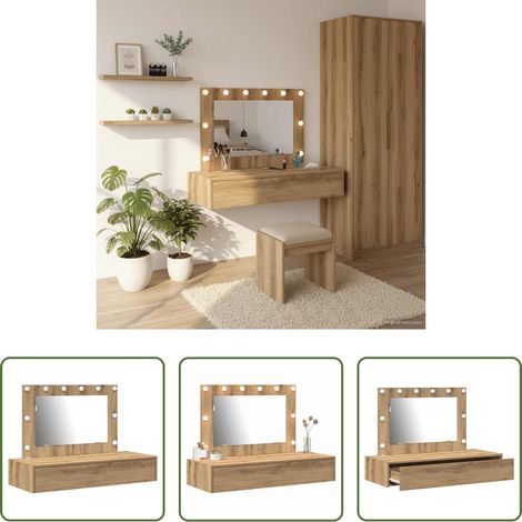 Schminktisch mit Spiegel - Schminktisch mit Speicher Braun 100 x 40 x 70 cm Holzwerkstoff (1/5)