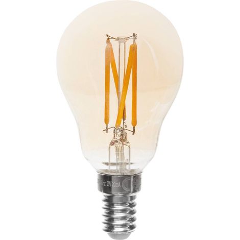 Ampoule LED ambrée et filament droit E14 A48 2W - Atmosphera (1/5)