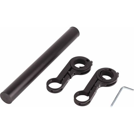 20 cm Fahrradlenkerverlängerung, multifunktionale Halterung aus Aluminiumlegierung für Stoppuhr und Scheinwerfer, Schwarz (1/5)