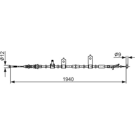 Tirette à câble, frein de stationnement Bosch 1 987 482 852 MAZDA GHM5-44-410 (1/2)