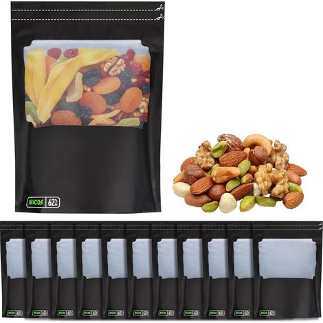 12 Stück für Terploc Grove Bags,Wiederverwendbare Zipbeutel mit Feuchtigkeitskontrolle (62%),Antistatisch & UV-beständig Geruchsabweisend und Langlebig(20x30x5cm)