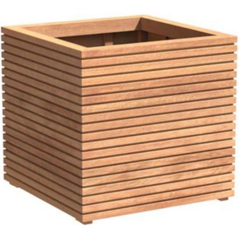 Adezz Pflanzgefäß Malaga Rhombus quadrat/rechteck aus Garapa-Hartholz Pflanzkübel 80x80x74,6 cm (1/5)