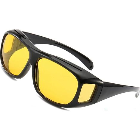 Lunettes de vision nocturne UV400 compatibles avec les lunettes de vue, lunettes de soleil enveloppantes pour la conduite (1/5)