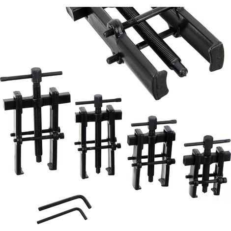 Set di estrattori per cuscinetti a due bracci con blocco, set di 4 pezzi in metallo (1/5)