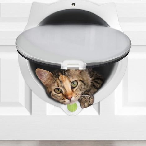 Chatière pour animaux de compagnie – Chatière verrouillable à 4 points – pour portes intérieures et extérieures (1/5)