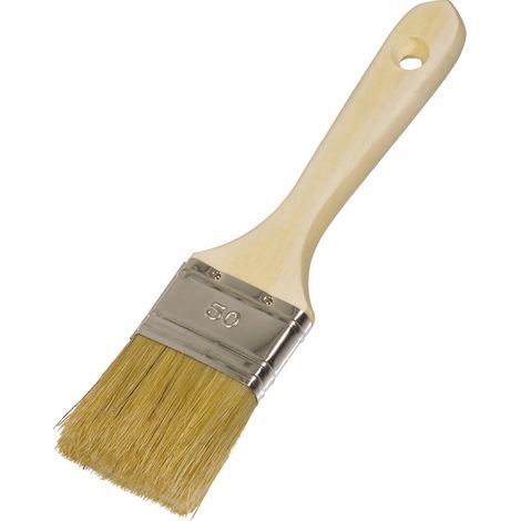 Pinceau plat kana n°50 manche bois résistant solvants 50 mm