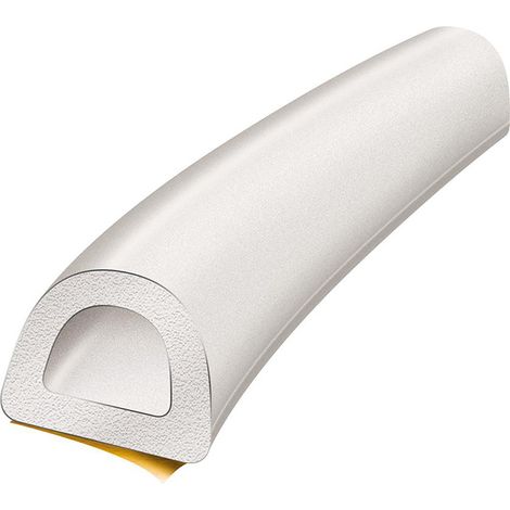 Gummidichtung für Fenster und Türen, D-Profil, weiß, 2 x 3 m