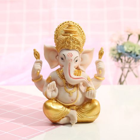 Élégant éléphant indien décoratif pour bureau, détails raffinés, couleurs vives, porte-bonheur Feng Shui pour maison, bureau, bar et comptoir, dimensions 10,5x6x14 cm. (1/4)