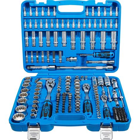 BGS TECHNIC Steckschlüssel-Satz, 2247, 6,3mm (1/4"), 10mm (3/8"), 12,5mm (1/2"), 192-tlg. (1/5)
