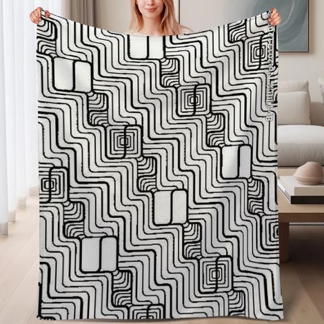 Couverture de lit en polaire, douce et chaude en microfibre légère pour le printemps, décoration de chambre à coucher, cadeau parfait pour femmes et hommes, 6080 pouces (1/4)