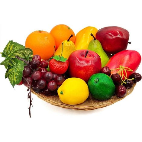 Künstliches Obst Set 17-teilig lebensecht Deko Fotografie Requisiten Craft Fruit (1/5)