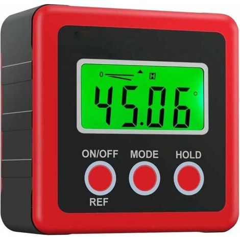 Magnetic angle finder tool for magnetic table saw - Digital inclinometer - 0 to 90 degrees Angle Cube Digital protractor Bevel gauge for woodworking Micro Jig