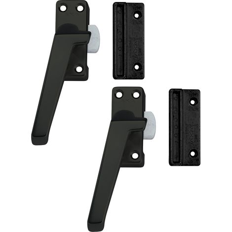 AXA Fensterverriegelung - Modell 3308 - Fenstergriff - per Knopfdruck abschließbar - nach außen drehend (rechts) - Aluminium (1/5)
