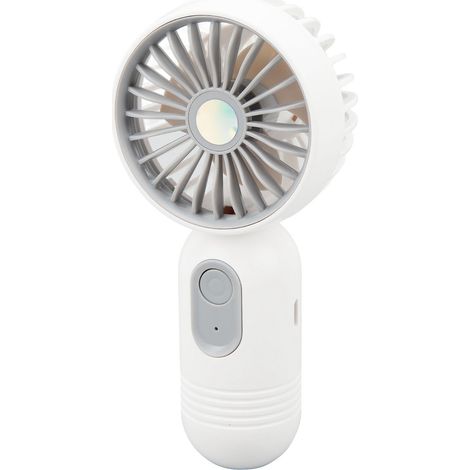 Mini ventilateur portable, petit ventilateur personnel à vitesse réglable, rechargeable par USB, pour l'intérieur, l'extérieur et les voyages (blanc) (1/5)