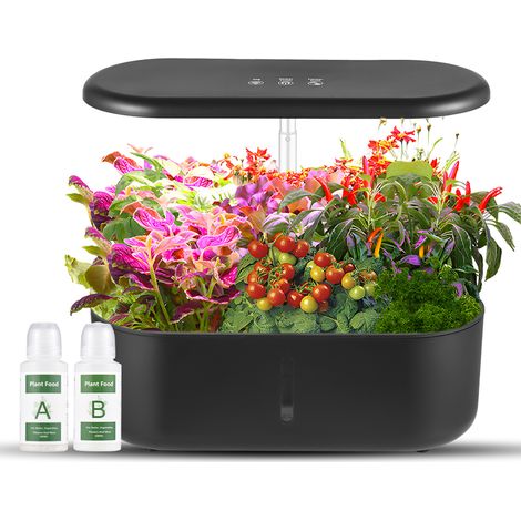 Lampada per piante da interno con modalità frutta/verdura - Spettro completo con 104 LED, pompa dell'acqua e serbatoio da 3,6 litri - Altezza regolabile (1/4)