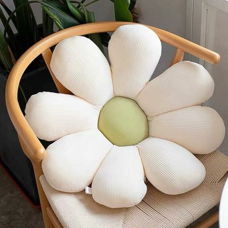 Coussin en Forme de Fleur de 60 cm - Coussin de Sol Mignon en Forme de Tournesol - Coussin de Chaise surdimensionné pour la Décoration Intérieure - Cadeaux pour Enfants, Filles et Femmes (Marguerites (1/4)