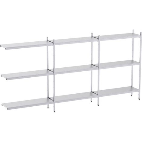 Rayonnage en Acier Inoxydable d'Angle - 4090 à 4920 mm - 3 Niv - P400 - Distform