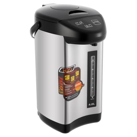 Bouilloire électrique de 750 W, noire, 4 litres, bouilloire de vin chaud, bouilloire de table automatique avec fonction maintien au chaud, convient aux bureaux, hôtels et appartements (1/5)