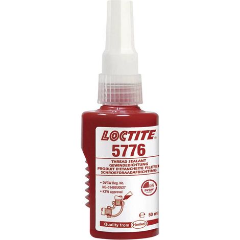 Loctite – Produit d'étanchéité filetée 50 ml – Couleur jaune – Résistance -50°C à +150°C – Pour conduites de gaz et d'eau – Évite l'auto-desserrage - C05381