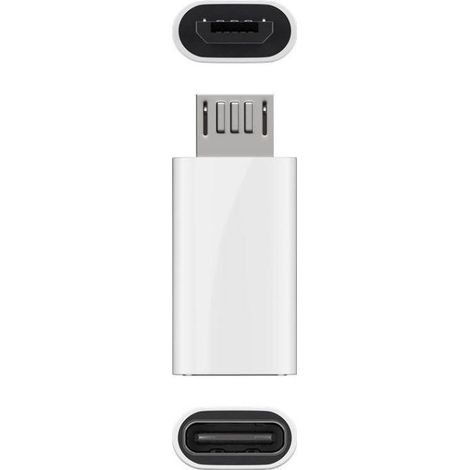 Microconnect USBMICROUSBC cambiador de género para cable Micro-USB B USB C Blanco