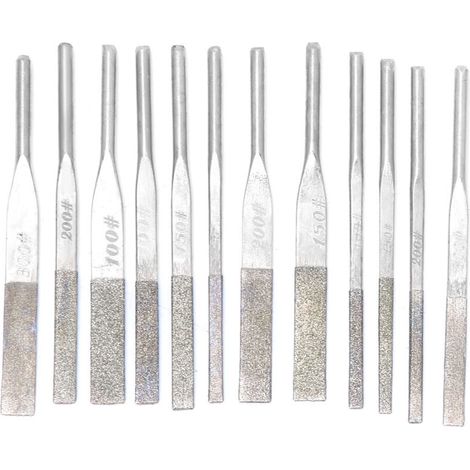 Limes diamantées pour Machine à cône à tige de 3mm, 12 pièces, pour le meulage alternatif (1/5)