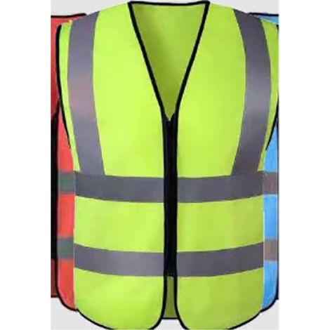 Gilet de sécurité réfléchissant haute visibilité 2 pièces, protection 360°, lavable, léger, vêtement de travail. (1/5)