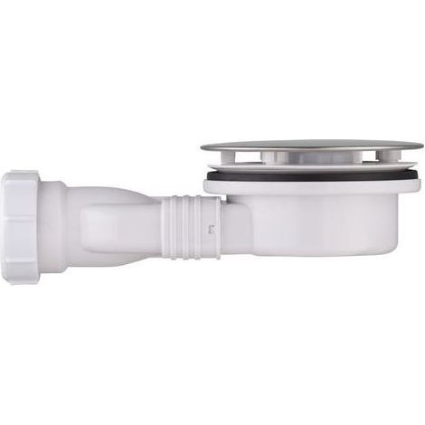Bonde de douche ultra plate diamètre 90 mm pour receveur extra plat hauteur de reserve 60 mm Evacuation tube PVC 40 mm ecoulement 41 litres/minute (1/4)