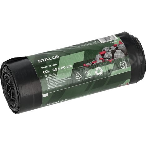 Stalco 60-Liter-Bauschuttsäcke aus LDPE, 10er-Packung S-47695